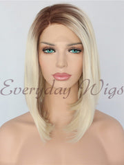 Ombre Blonde Synthetic Lace Front Wig-Everyday Wigs