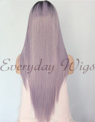 Ombre Light Purple Synthetic Lace Front Wig-Everyday Wigs