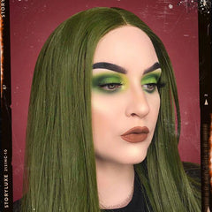 Green Straight Synthetic Lace Front Wig-Everyday Wigs