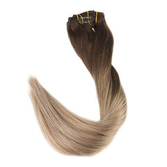 Ombre Blonde Clip in Hair Extensions #4/#18/#27-Everyday Wigs