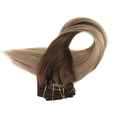Ombre Blonde Clip in Hair Extensions #4/#18/#27-Everyday Wigs