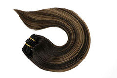 Ombre brown Clip in Hair Extensions-Everyday Wigs