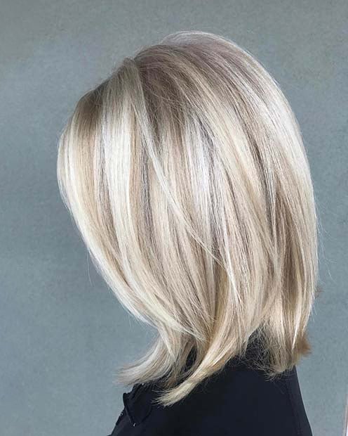 Ash Blonde Bob Short Highlight Glueless Real Human Hair Wigs for Caucasian Women-Everyday Wigs