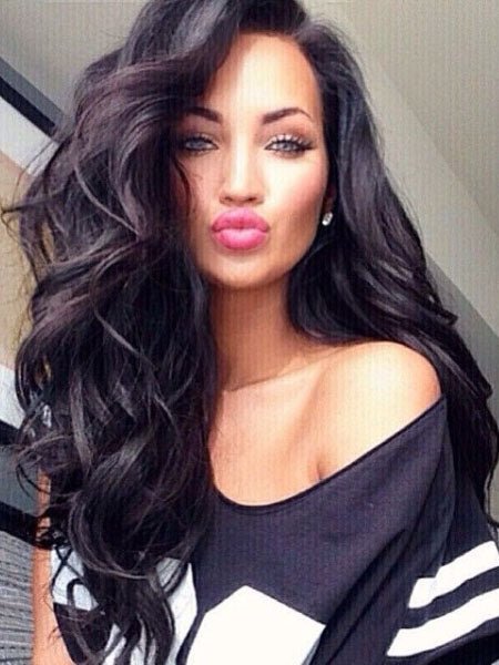 Big Wave Long Black Natural Lace Front 360 Lace Real Glueless Human Hair Wigs-Everyday Wigs