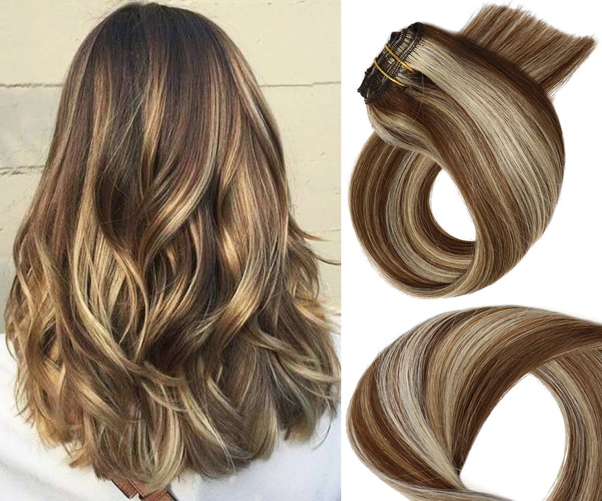 Blonde Highlight #4-613 Clip In Extension-Everyday Wigs