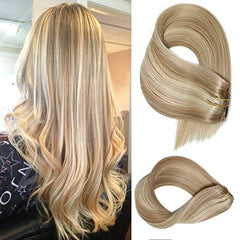 Blonde Highlights Clip in Hair Extensions (#18/#613)-Everyday Wigs