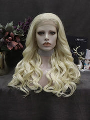 Blonde Long Straight Synthetic Lace Front Wig - Everyday Wigs