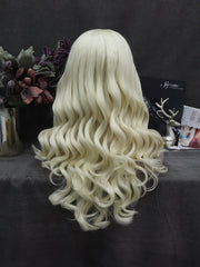 Blonde Long Straight Synthetic Lace Front Wig - Everyday Wigs