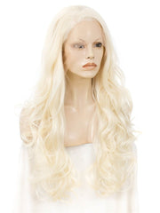 Blonde Wavy Long Synthetic Lace Front Wig - Everyday Wigs