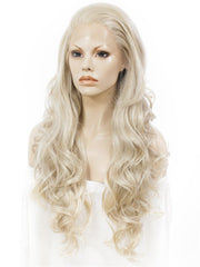 Blonde Wavy Long Synthetic Lace Front Wig - Everyday Wigs