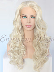 Blonde Wavy Long Synthetic Lace Front Wig - Everyday Wigs