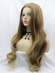 Blonde Wavy Long Synthetic Lace Front Wig-Everyday Wigs