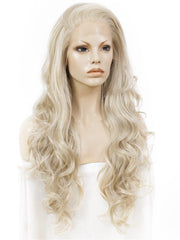 Blonde Wavy Long Synthetic Lace Front Wig - Everyday Wigs