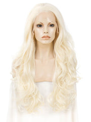 Blonde Wavy Long Synthetic Lace Front Wig - Everyday Wigs