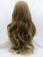 Blonde Wavy Long Synthetic Lace Front Wig-Everyday Wigs