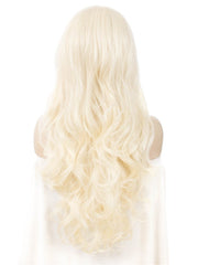 Blonde Wavy Long Synthetic Lace Front Wig - Everyday Wigs