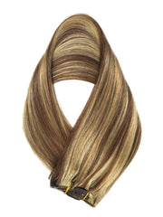 Brown highlight Blonde Clip in Hair Extensions-Everyday Wigs