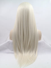 Long Blonde Straight Synthetic Lace Front Wig-Everyday Wigs