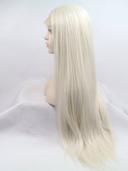 Long Blonde Straight Synthetic Lace Front Wig-Everyday Wigs