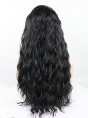 Natural Black Wavy Synthetic Lace Front Wig-Everyday Wigs
