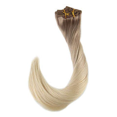 Ombre Blonde Clip in Hair Extensions #18#60-Everyday Wigs