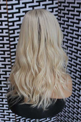 Ombre Blonde Wavy Lace Front 360 Real Natural Glueless Human Hair Wigs for Caucasian Women-Everyday Wigs