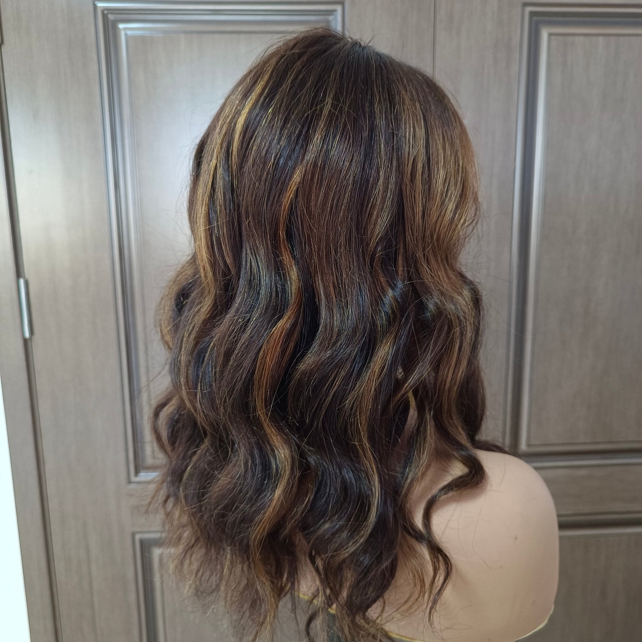 Ombre Brown Lace Front Wigs Body Wave Preplucked Highlight Human Hair Wigs - Everyday Wigs