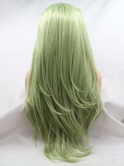 Ombre Green Synthetic Lace Front Wig - Everyday Wigs
