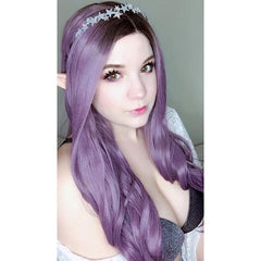 Ombre Purple Synthetic Lace Front Wig-Everyday Wigs