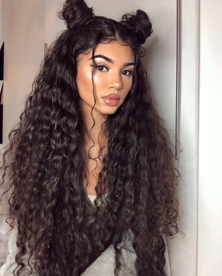 Sexy Deep Curling Lace Front 360 Real Natural Glueless Human Hair Wigs-Everyday Wigs